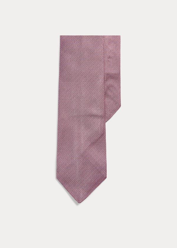 Ralph Lauren Pin Dot Silk Narrow Tie Růžové Bílé | 8WB25hL7