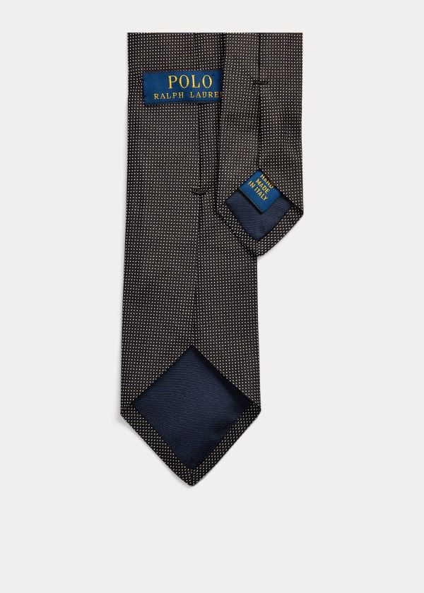 Ralph Lauren Pin Dot Silk Narrow Tie Černé Bílé | U2porWHT