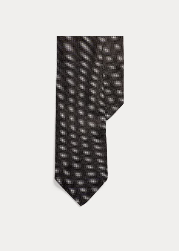 Ralph Lauren Pin Dot Silk Narrow Tie Černé Bílé | U2porWHT
