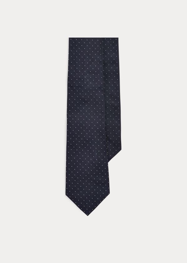 Ralph Lauren Pin Dot Silk Tie Tmavě Blankyt | JzeX9T2y