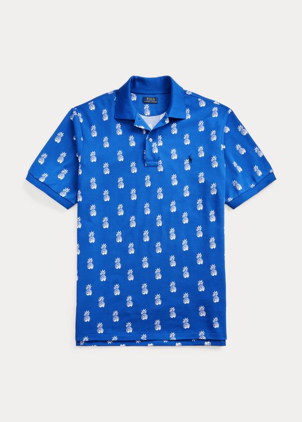 Ralph Lauren Pineapple Mesh Polo Shirt Blankyt Královská Modrá Bílé | x2uhagkA