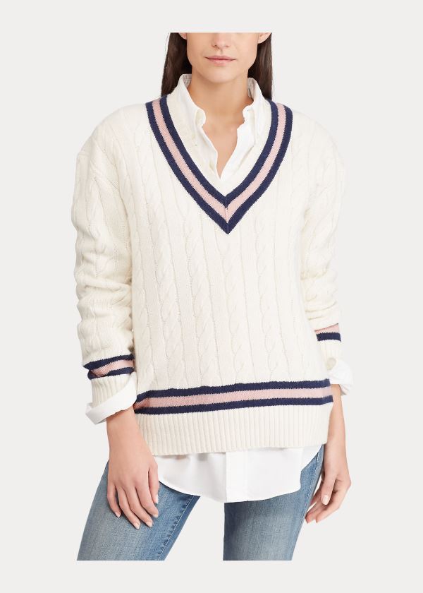 Ralph Lauren Pink Pony Cricket Svetrové Krém Růžové Tmavě Blankyt | 3O9Cz2Hp