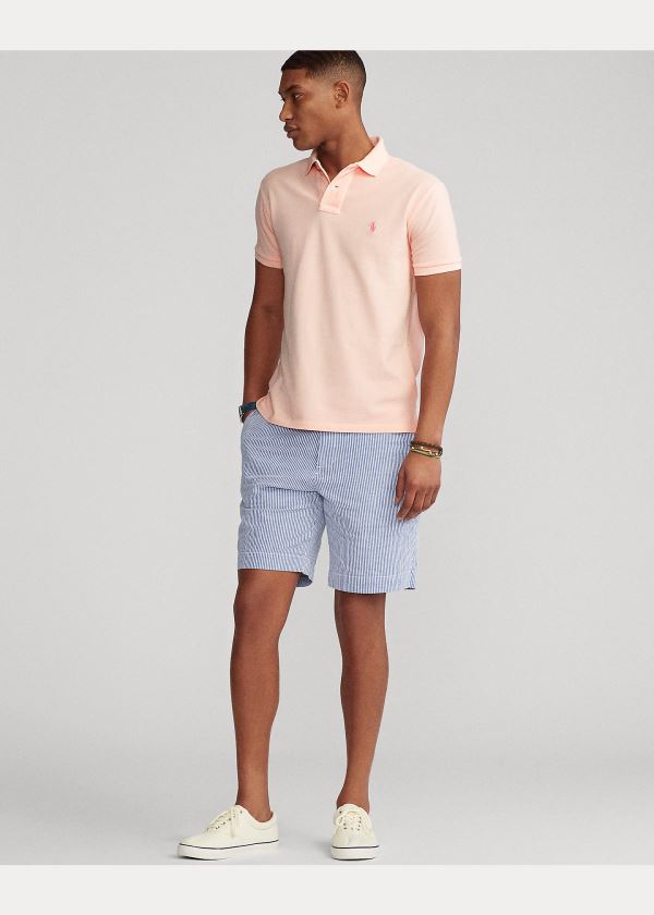 Ralph Lauren Pink Pony Custom Slim Fit Polo Růžové | hlD4BMby