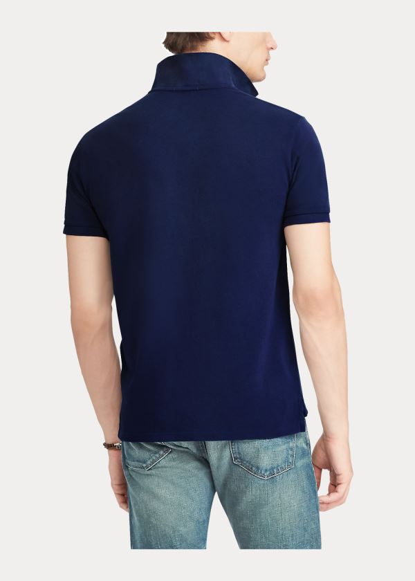 Ralph Lauren Pink Pony Custom Slim Fit Polo Tmavě Blankyt | y0rgJM46