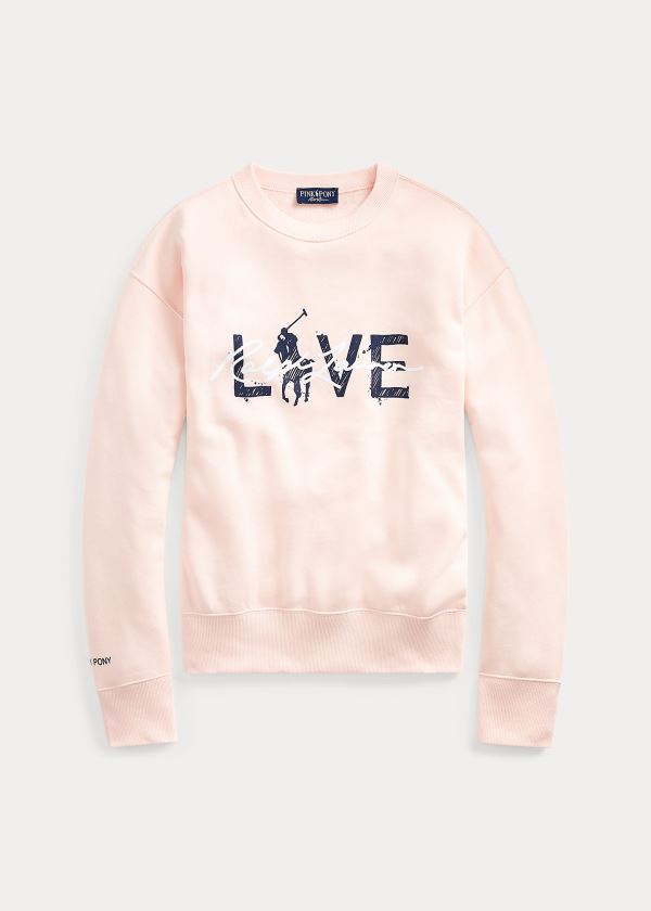 Ralph Lauren Pink Pony Fleece Sweatshirt Růžové | IvvxlJhJ