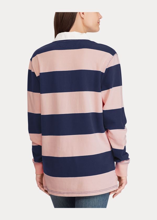 Ralph Lauren Pink Pony Jersey Rugby Shirt Tmavě Blankyt Růžové | h1SdDsnl