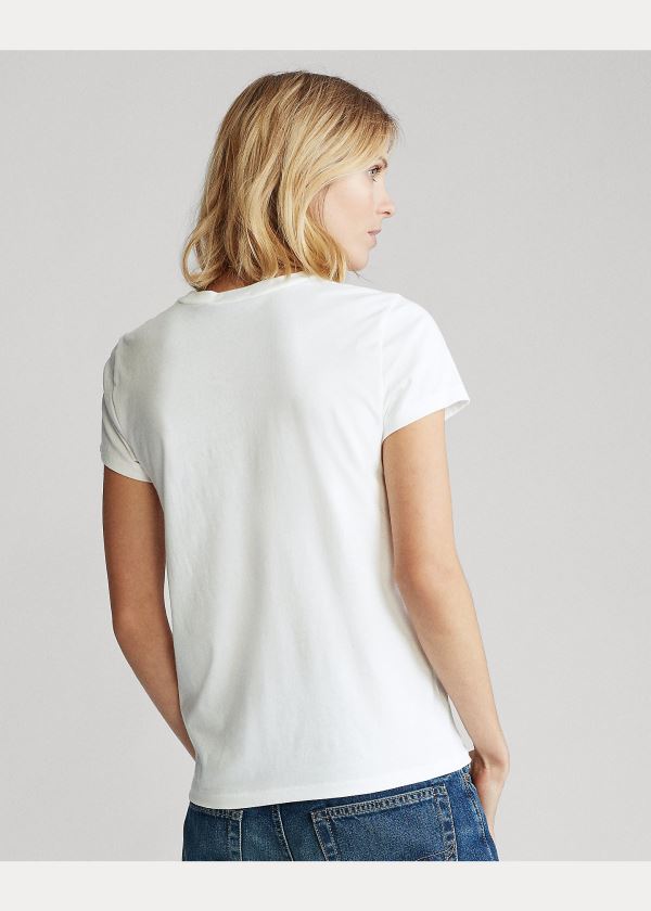 Ralph Lauren Pink Pony Live Love Tee Bílé | IQ1jE7do