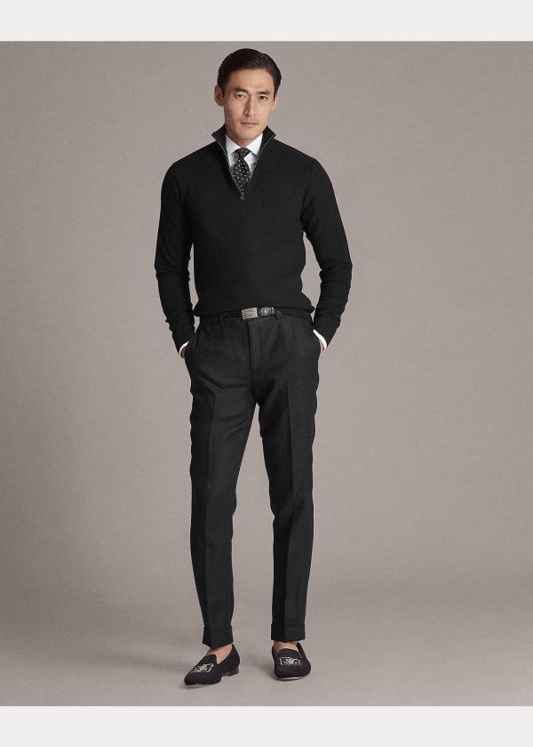Ralph Lauren Piqué Merino-Cashmere Svetrové Černé | pBFkGjBr