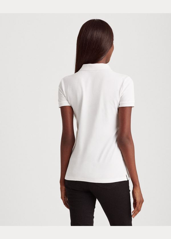 Ralph Lauren Piqué Polo Shirt Bílé | zo3IRdnN
