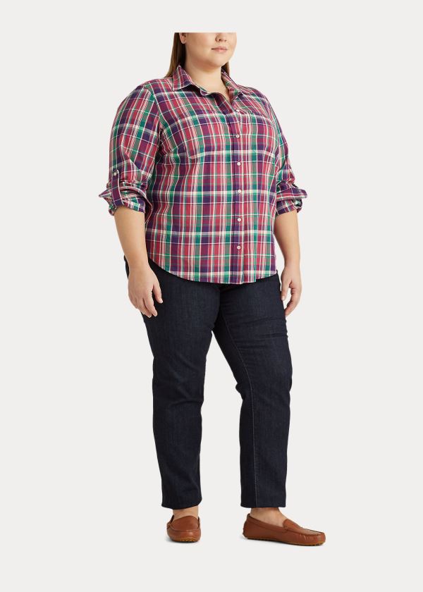 Ralph Lauren Plaid Bavlněné Twill Shirt Růžové Viacfarebný | iGIBDdbF