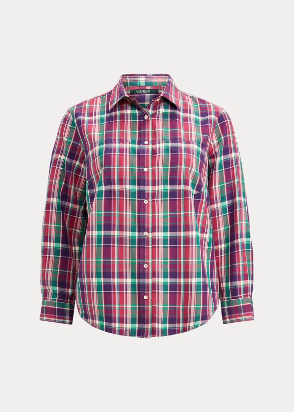 Ralph Lauren Plaid Bavlněné Twill Shirt Růžové Viacfarebný | iGIBDdbF
