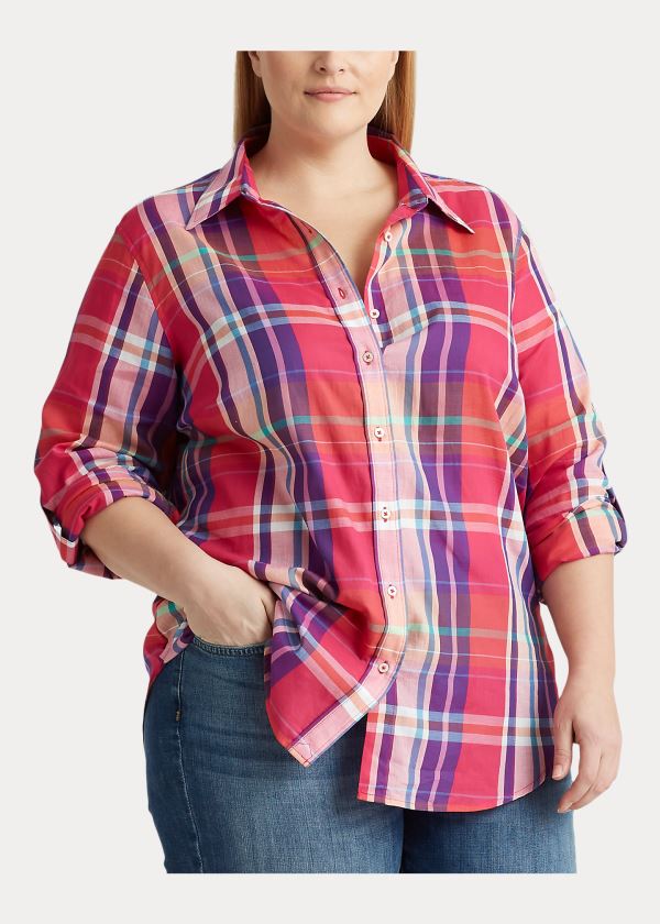 Ralph Lauren Plaid Bavlněné Twill Shirt Růžové Viacfarebný | zgcv0YxK