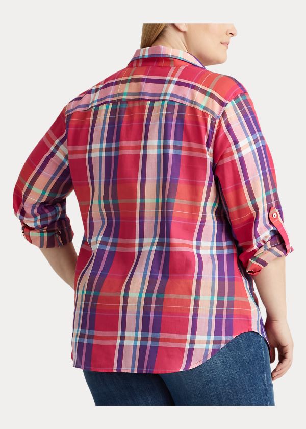 Ralph Lauren Plaid Bavlněné Twill Shirt Růžové Viacfarebný | zgcv0YxK