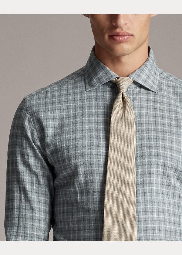 Ralph Lauren Plaid Flannel Shirt Šedé | znLeYzCF
