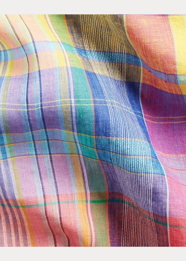 Ralph Lauren Plaid Linen Chambray Shirt Růžové Viacfarebný | XVFX5bri