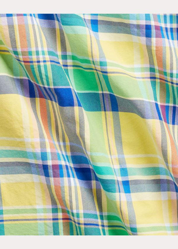 Ralph Lauren Plaid Oxford Shirt Žluté Zelene Viacfarebný | gH1rLP4m