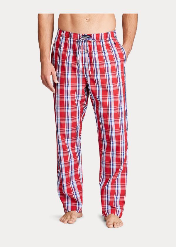 Ralph Lauren Plaid Pajama Pant Červené Tmavě Blankyt | rqzi8LFS