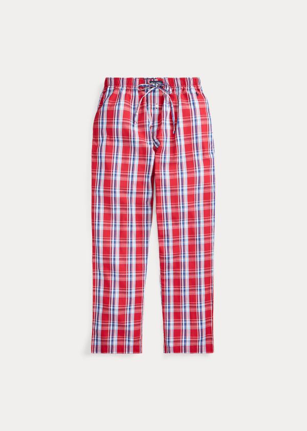 Ralph Lauren Plaid Pajama Pant Červené Tmavě Blankyt | rqzi8LFS