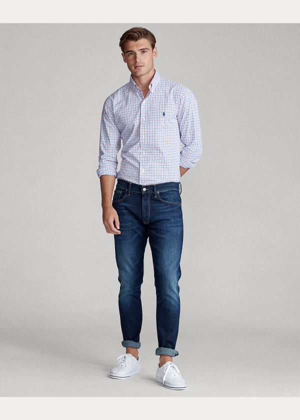 Ralph Lauren Plaid Poplin Shirt Růžové Blankyt Viacfarebný | bnh8BxrB
