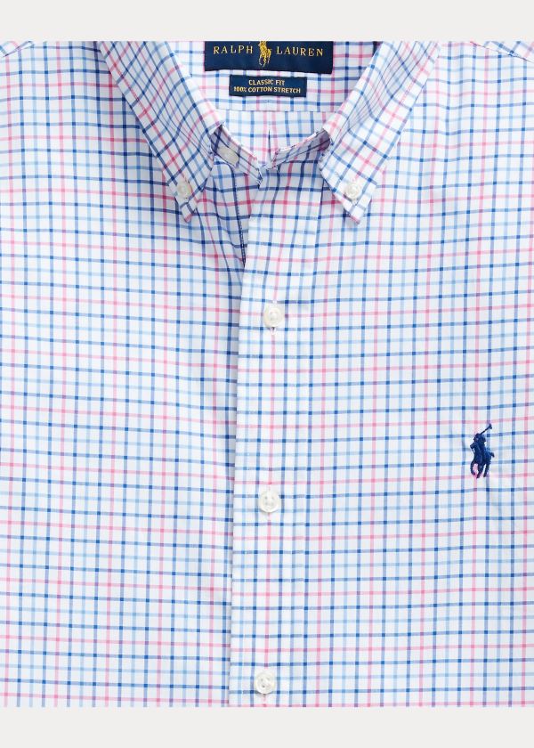 Ralph Lauren Plaid Poplin Shirt Růžové Blankyt Viacfarebný | bnh8BxrB