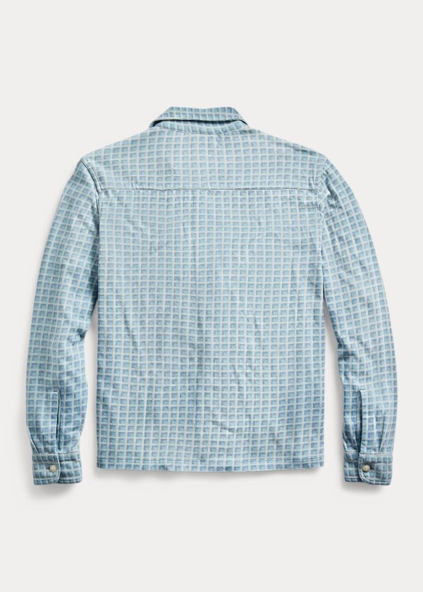 Ralph Lauren Plaid-Print Jersey Camp Shirt Blankyt | iT6WnqfB