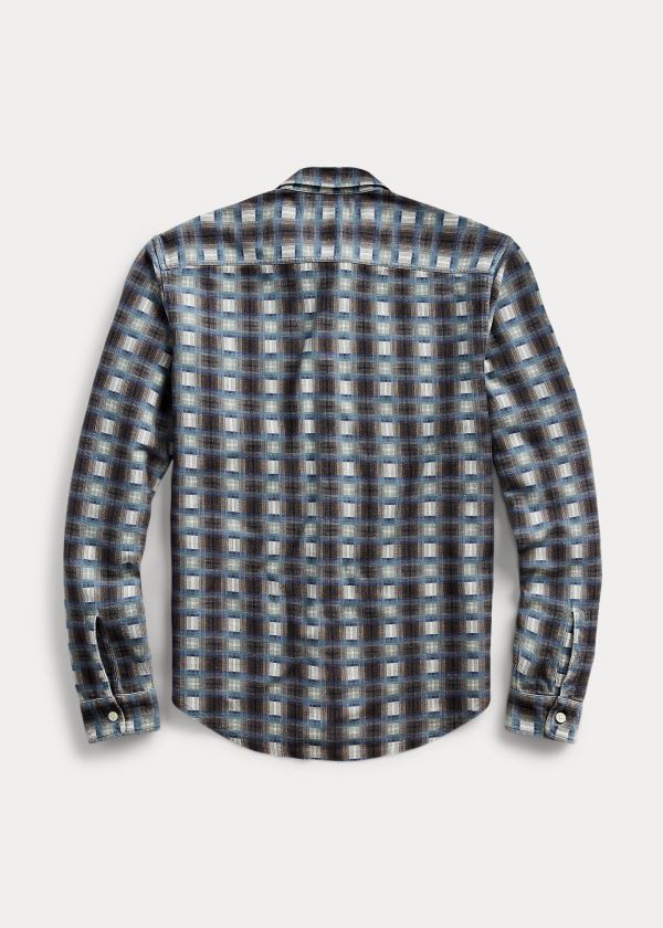 Ralph Lauren Plaid-Print Jersey Workshirt Viacfarebný | 8Pz6K4ep