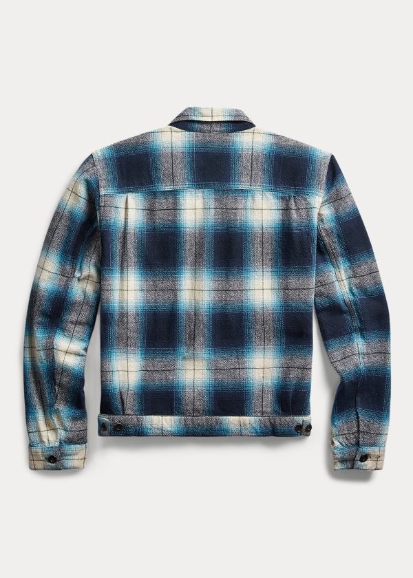 Ralph Lauren Plaid Shirt Jacket Blankyt Krém | g5jHs85u