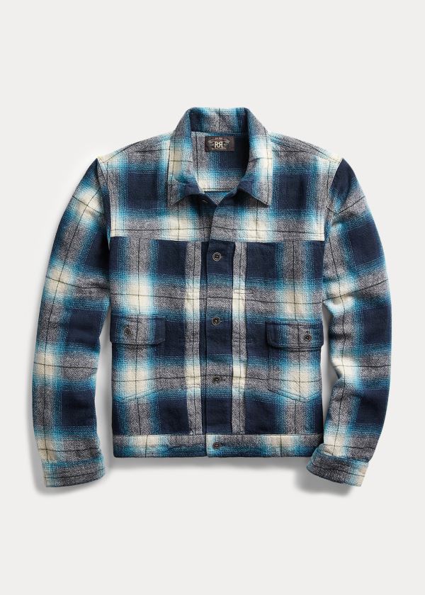 Ralph Lauren Plaid Shirt Jacket Blankyt Krém | g5jHs85u