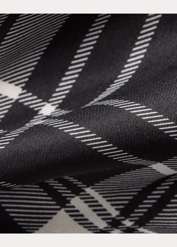Ralph Lauren Plaid Silk Tie Černé Krém | kLXZzweF