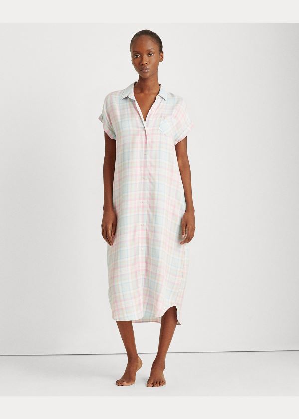Ralph Lauren Plaid Sleep Shirt Viacfarebný | ESlFrXS5
