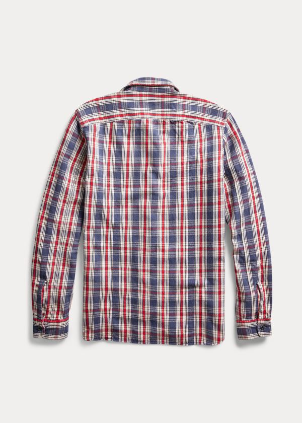 Ralph Lauren Plaid Twill Workshirt Blankyt Červené | rTOEQCoV