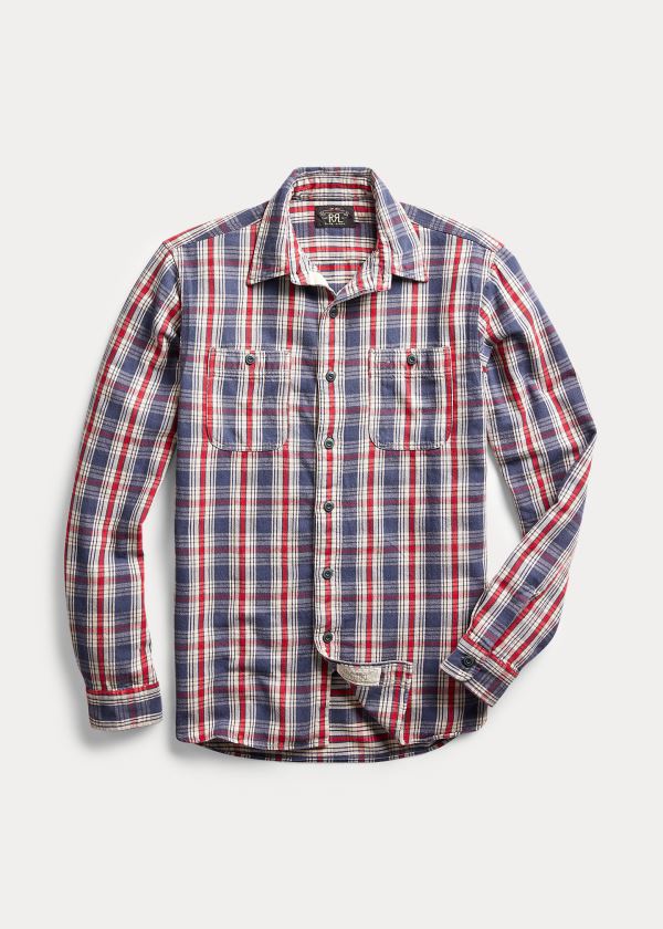 Ralph Lauren Plaid Twill Workshirt Blankyt Červené | rTOEQCoV