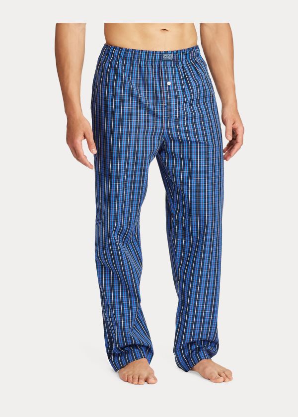 Ralph Lauren Plaid Woven Bavlněné Pajama Pant Blankyt Viacfarebný | tlrfLMxs
