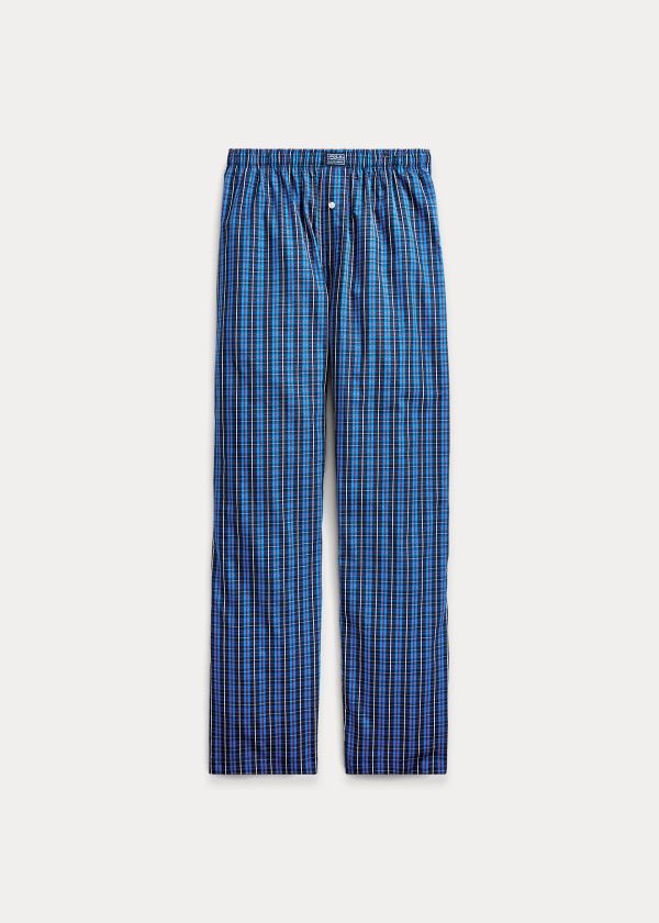 Ralph Lauren Plaid Woven Bavlněné Pajama Pant Blankyt Viacfarebný | tlrfLMxs
