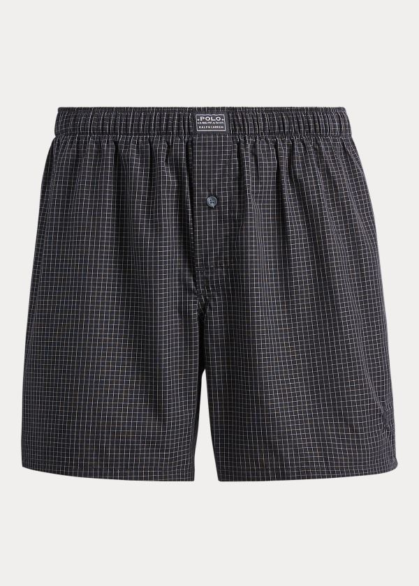 Ralph Lauren Plaid Woven Boxerské Tmavě Šedé | TwrXqDEi
