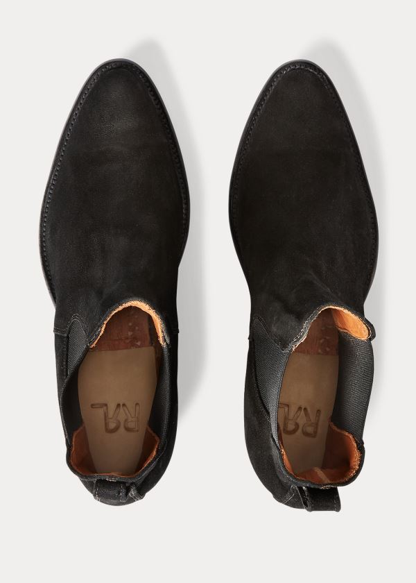 Ralph Lauren Plainview Semišové Chelsea Boot Černé | 5eaFhm1a