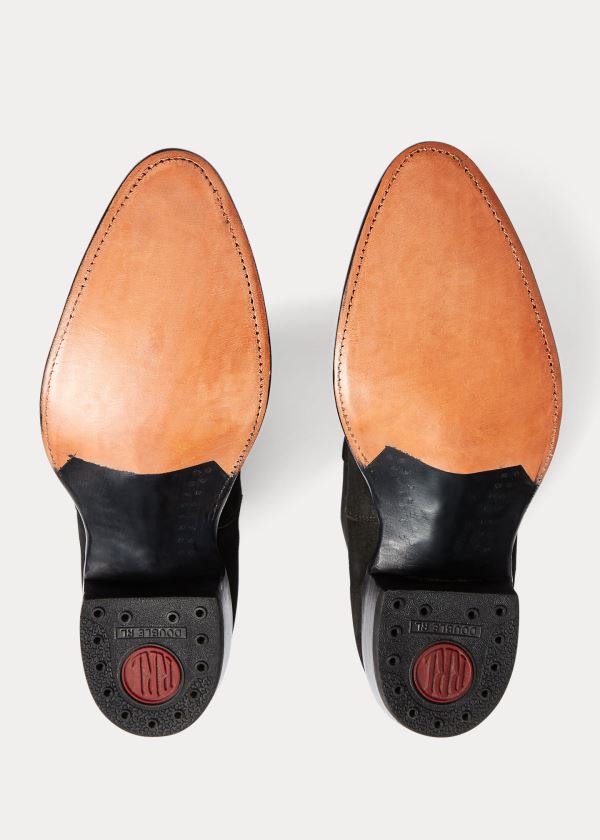 Ralph Lauren Plainview Semišové Chelsea Boot Černé | 5eaFhm1a