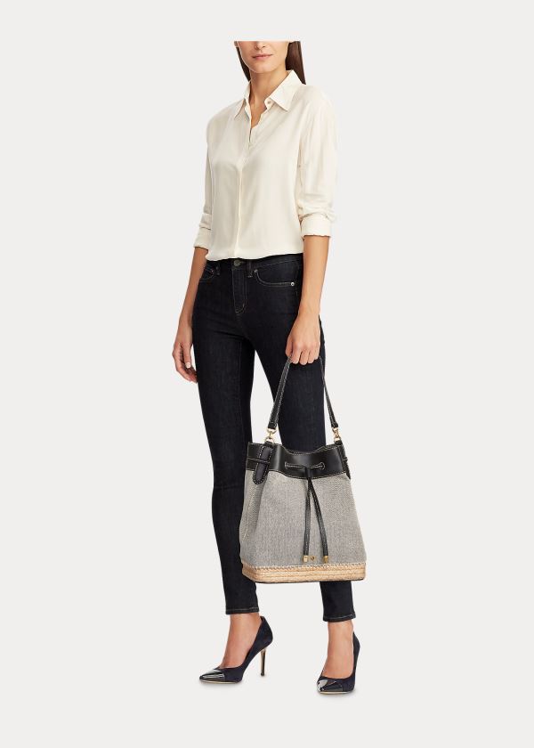 Ralph Lauren Platene Debby Drawstring Bag Černé | owqoDPu3