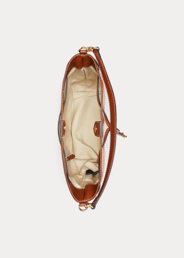 Ralph Lauren Platene Debby Drawstring Bag Krém Hnědé | rCkQ9jit