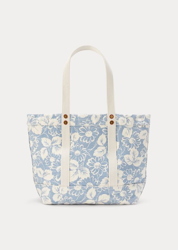 Ralph Lauren Platene Floral Medium Tote Blankyt Bílé | wTLOTeg5