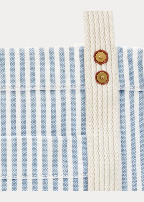 Ralph Lauren Platene Striped Medium Tote Blankyt Bílé | 5vDxFWQg