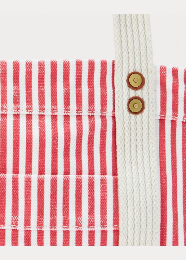 Ralph Lauren Platene Striped Medium Tote Červené Bílé | jr2oQ8XH
