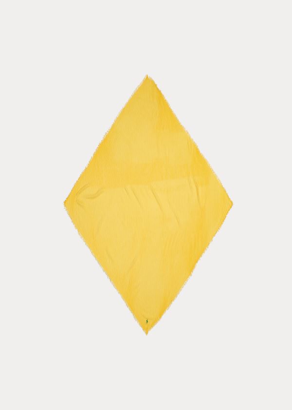 Ralph Lauren Pleated Fringe Scarf Citrón | k732Y3rR