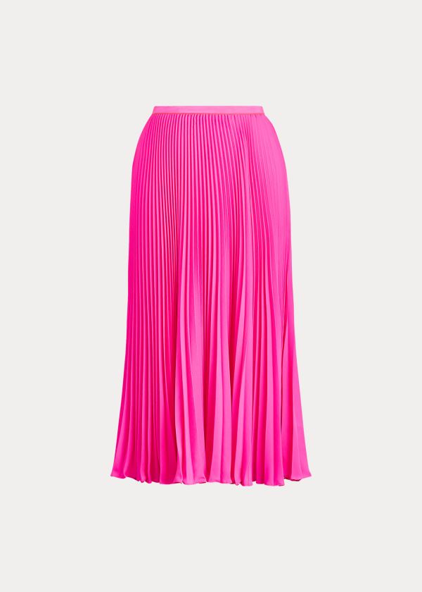Ralph Lauren Pleated Midi Skirt Růžové | krmzdr7C