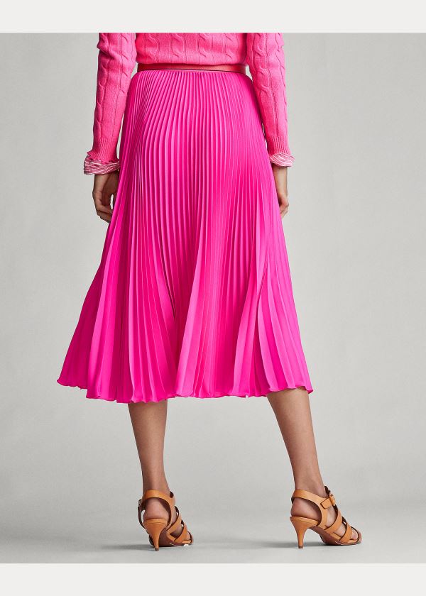 Ralph Lauren Pleated Midi Skirt Růžové | krmzdr7C