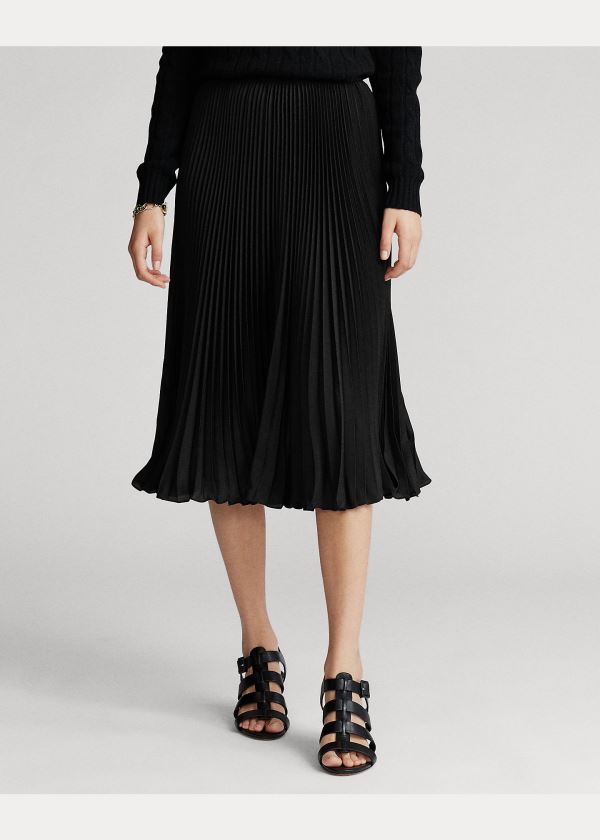 Ralph Lauren Pleated Midi Skirt Černé | 5a95rRdn