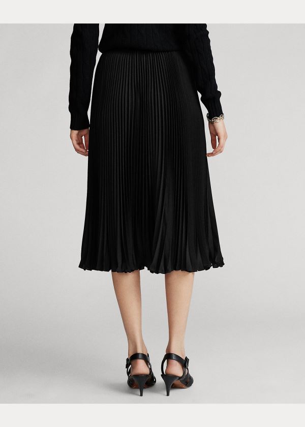 Ralph Lauren Pleated Midi Skirt Černé | 5a95rRdn