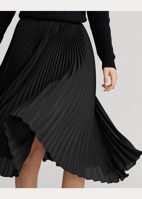 Ralph Lauren Pleated Midi Skirt Černé | 5a95rRdn