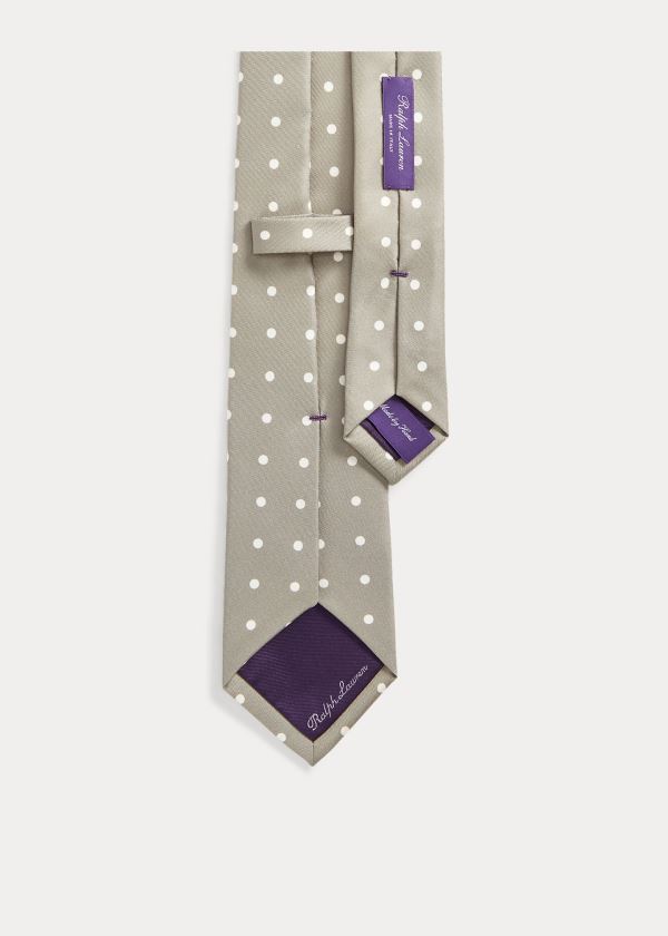 Ralph Lauren Polka-Dot Silk Foulard Tie Šedé | Z4Fu6ebh