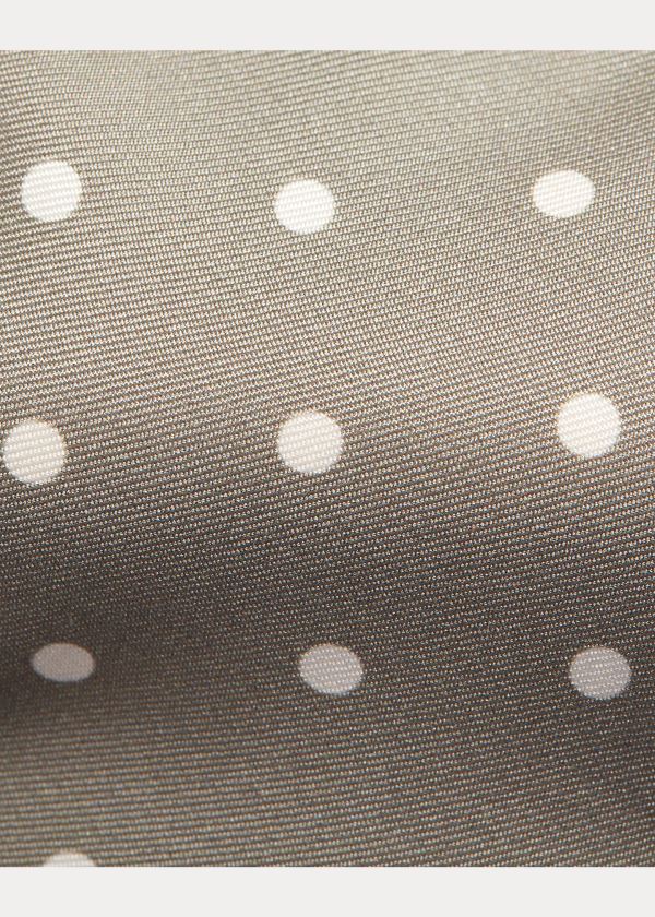 Ralph Lauren Polka-Dot Silk Foulard Tie Šedé | Z4Fu6ebh